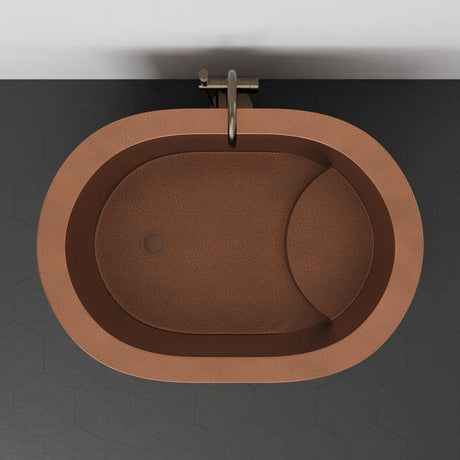 48" Fisk Antique Hammered Copper Japanese Soaking Tub