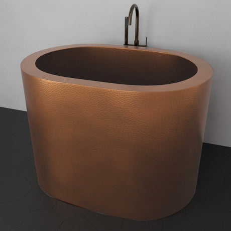 48" Fisk Antique Hammered Copper Japanese Soaking Tub