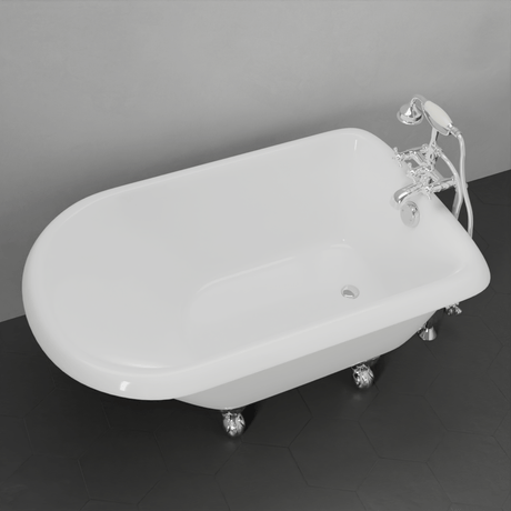 48" Macon Cast Iron Roll-Top Clawfoot Tub