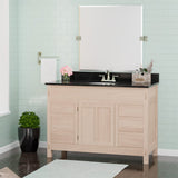 48" Mission 6 Drawer Unfinished Red Oak Vanity for Undermount Sink - Single Door - 34" Height