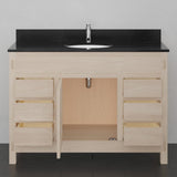 48" Mission 6 Drawer Unfinished Red Oak Vanity for Undermount Sink - Single Door - 34" Height