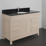 48" Mission 6 Drawer Unfinished Red Oak Vanity for Undermount Sink - Single Door - 34" Height