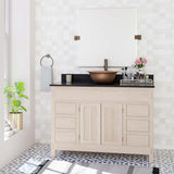 48" Mission 6 Drawer Unfinished Red Oak Vanity for Vessel Sink - Double Door - 34" Height