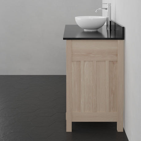 48" Mission 6 Drawer Unfinished Red Oak Vanity for Vessel Sink - Double Door - 34" Height