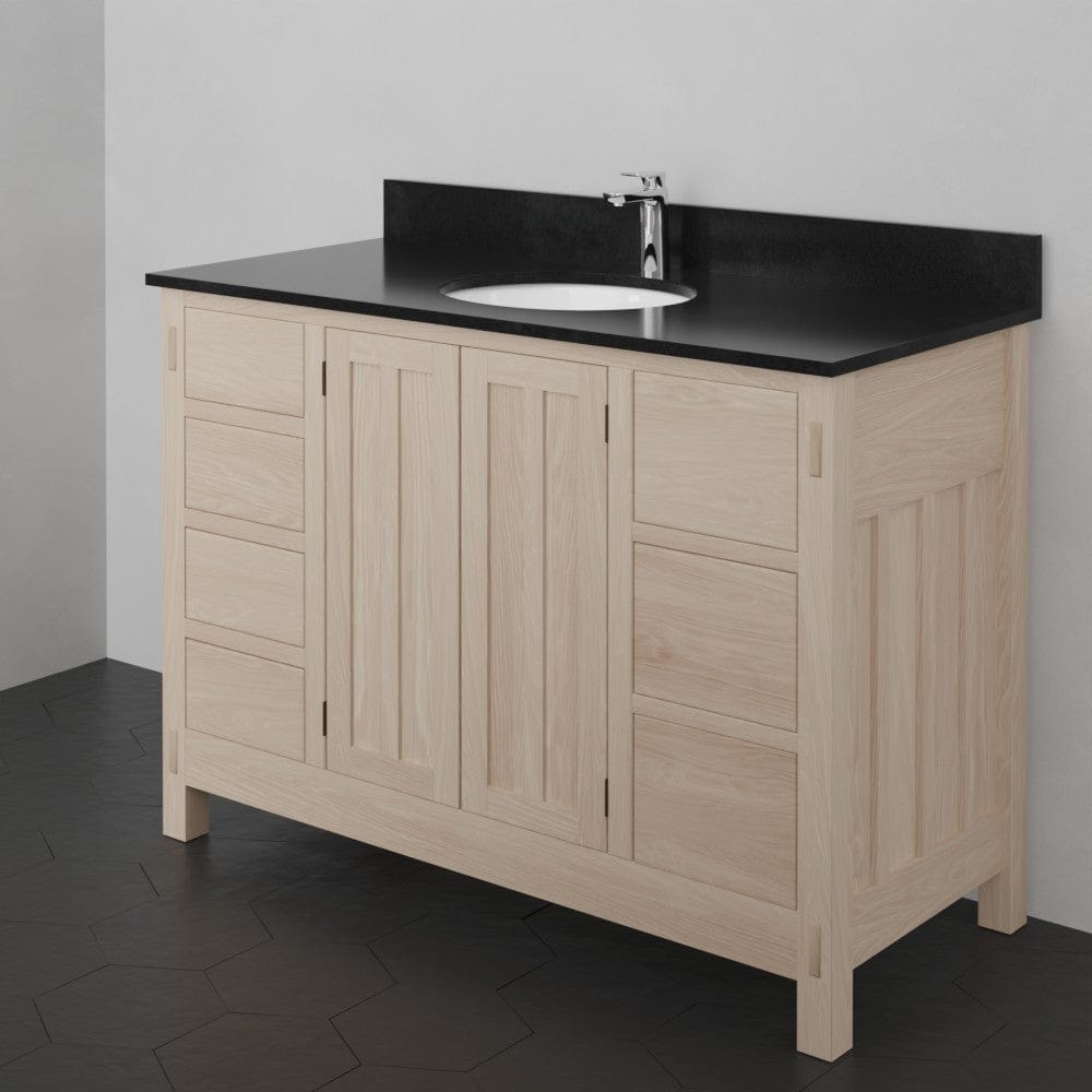 48" Mission 7 Drawer Unfinished Red Oak Vanity for Undermount Sink - 34" Height