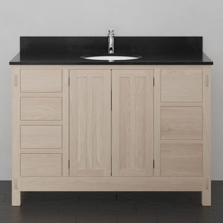 48" Mission 7 Drawer Unfinished Red Oak Vanity for Undermount Sink - 34" Height