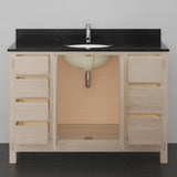 48" Mission 7 Drawer Unfinished Red Oak Vanity for Undermount Sink - 34" Height