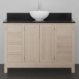 48" Mission 7 Drawer Unfinished Red Oak Vanity for Vessel Sink - 34" Height