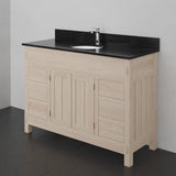 48" Narrow Mission 6 Drawer Unfinished Red Oak Vanity for Undermount Sink - 34" Height