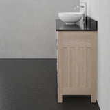 48" Narrow Mission 6 Drawer Unfinished Red Oak Vanity for Vessel Sink - 34" Height