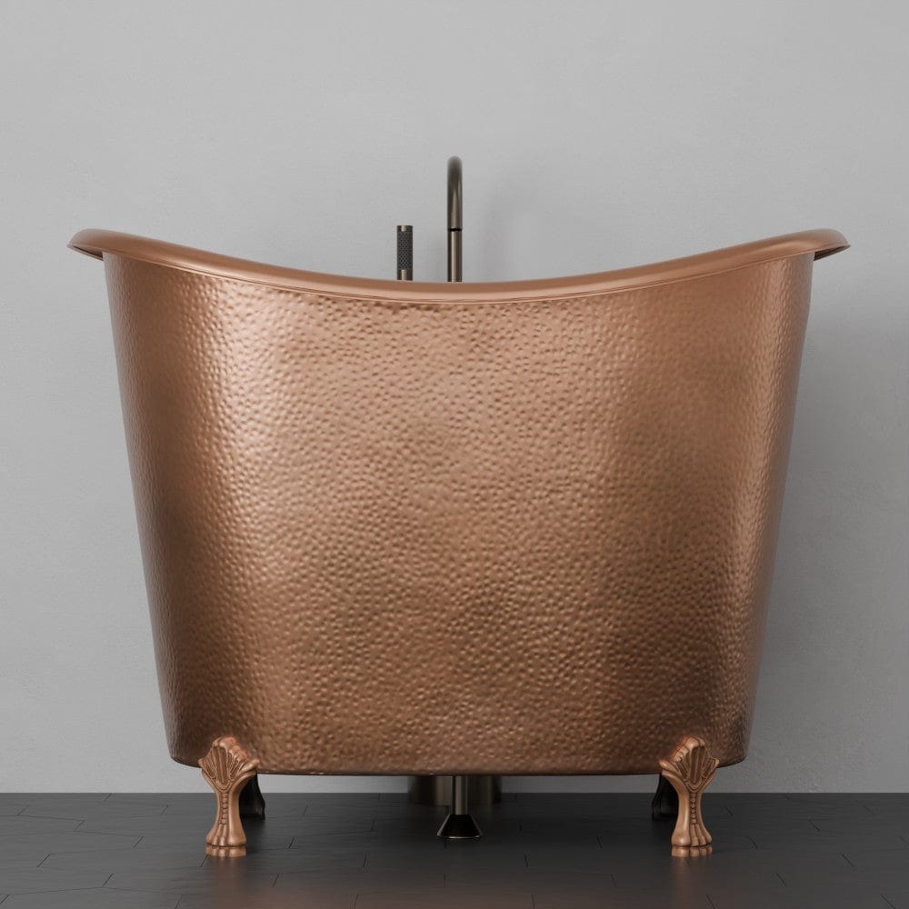48" Samteka Copper Double-Slipper Clawfoot Soaking Tub