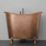 48" Samteka Copper Double-Slipper Clawfoot Soaking Tub