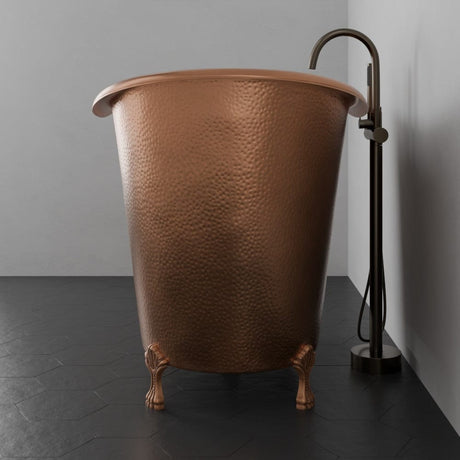 48" Samteka Copper Double-Slipper Clawfoot Soaking Tub