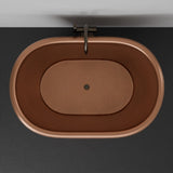 48" Samteka Copper Double-Slipper Clawfoot Soaking Tub