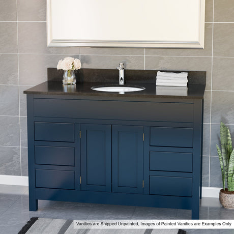 48" Unpainted Shaker Style Poplar Wood Vanity for Undermount Sink - 34" Height