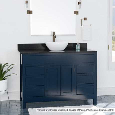 48" Unpainted Shaker Style Poplar Wood Vanity for Vessel Sink - 34" Height