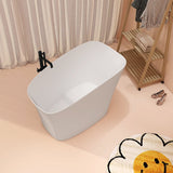 51" Betula Solid Surface Stone Resin Japanese Rectangular Soaking Bathtub with Integral Seat
