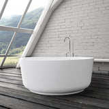 51" Garrison Solid Surface Stone Resin Freestanding Bathtub