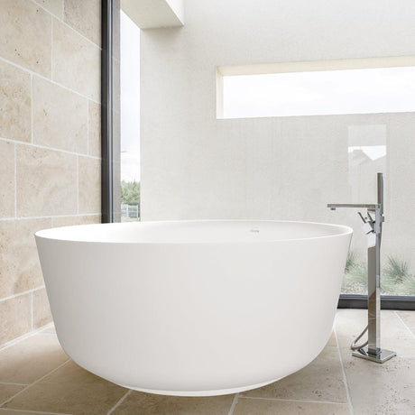 51" Garrison Solid Surface Stone Resin Freestanding Bathtub