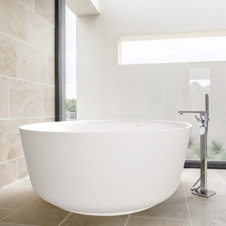 51" Garrison Solid Surface Stone Resin Freestanding Bathtub
