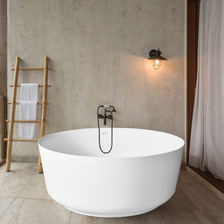 51" Garrison Solid Surface Stone Resin Freestanding Bathtub