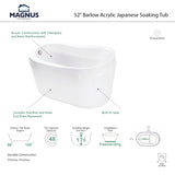 52" Barlow Acrylic Japanese Soaking Tub