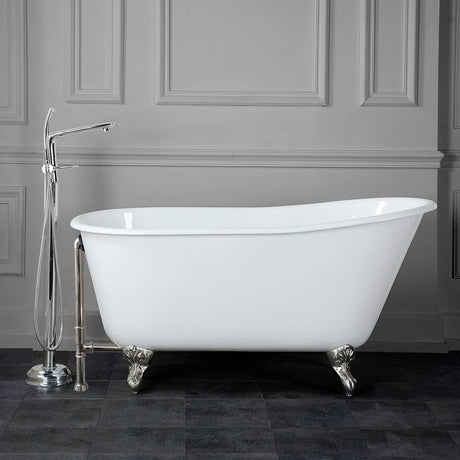 53" Abilene Cast Iron Slipper Clawfoot Tub - No Faucet Holes