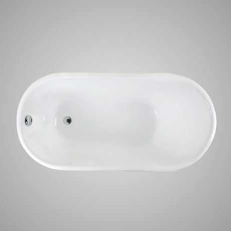 53" Abilene Cast Iron Slipper Clawfoot Tub - No Faucet Holes