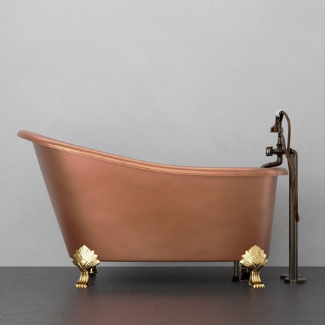 54" Dextara Copper Slipper Clawfoot Tub
