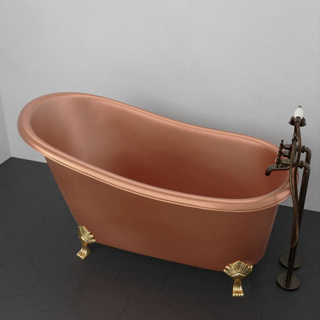 54" Dextara Copper Slipper Clawfoot Tub