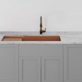 55" Garrison Copper Undermount Sink with Drainboard