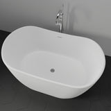 56" Bandon Solid Surface Stone Resin Freestanding Bathtub