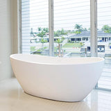 56" Bandon Solid Surface Stone Resin Freestanding Bathtub