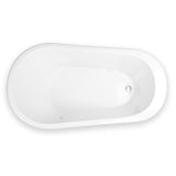 59" Cascade Acrylic Slipper Freestanding Massage Tub