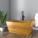 59" Claunch Handcrafted Natural Wood Tub