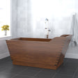 59" Claunch Handcrafted Natural Wood Tub