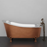 59" Dester Copper Slipper Clawfoot Tub