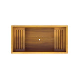 59" Dunken Handcrafted Natural Wood Japanese Soaking Tub