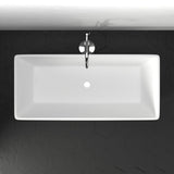 59" Platora Solid Surface Stone Resin Freestanding Bathtub