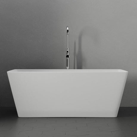 59" Platora Solid Surface Stone Resin Freestanding Bathtub