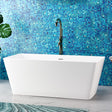 59" Platora Solid Surface Stone Resin Freestanding Bathtub