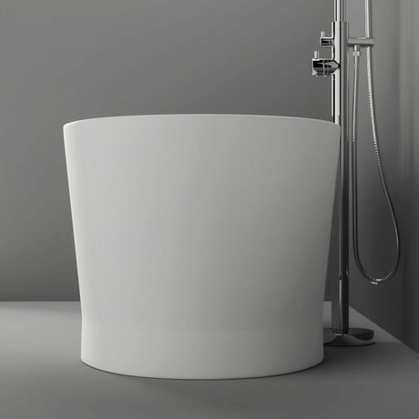 59" Sutherlin Solid Surface Stone Resin Freestanding Bathtub