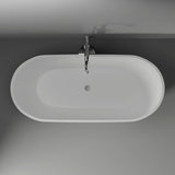 59" Sutherlin Solid Surface Stone Resin Freestanding Bathtub