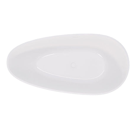 59" Topaz Solid Surface Stone Resin Freestanding Bathtub