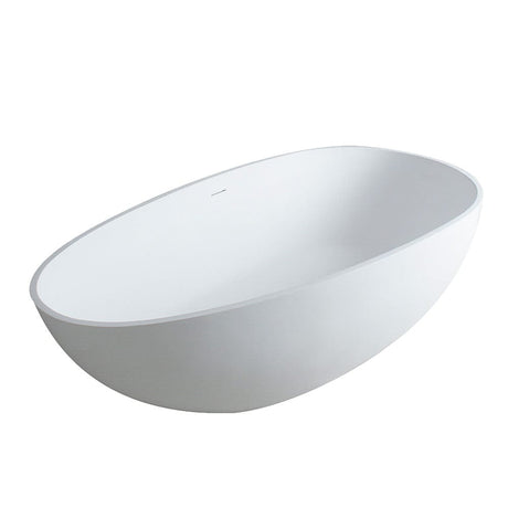 59" Topaz Solid Surface Stone Resin Freestanding Bathtub