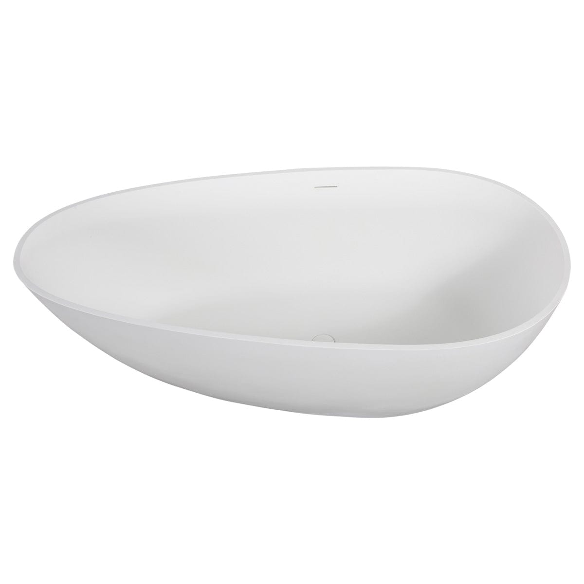 59" Topaz Solid Surface Stone Resin Freestanding Bathtub