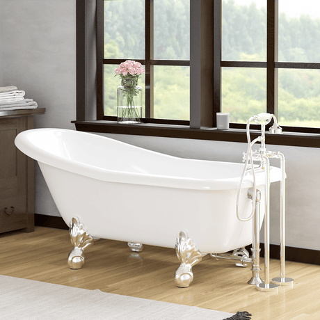 60" Ambassador Acrylic Slipper Clawfoot Tub