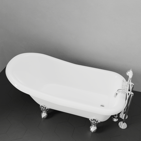 60" Ambassador Acrylic Slipper Clawfoot Tub