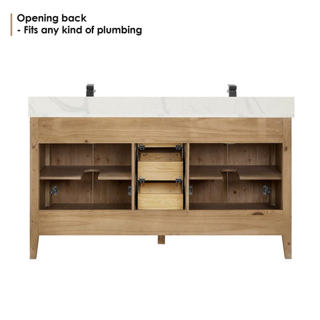 60" Belvedere Single Vanity for Undermount Sink