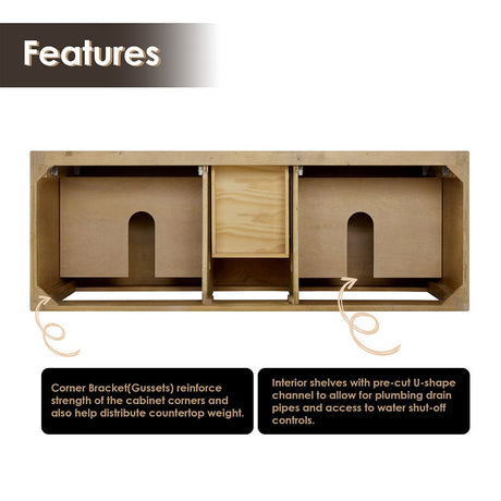 60" Belvedere Single Vanity for Undermount Sink